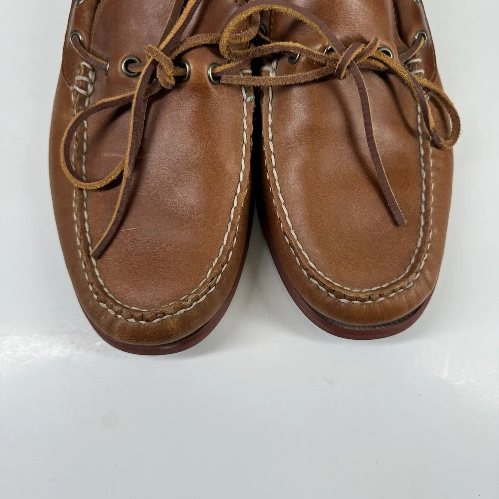 Quoddy Classic Canoe Shoe Men's US 12 Whiskey Leather Camp Moc Moccasins 144017